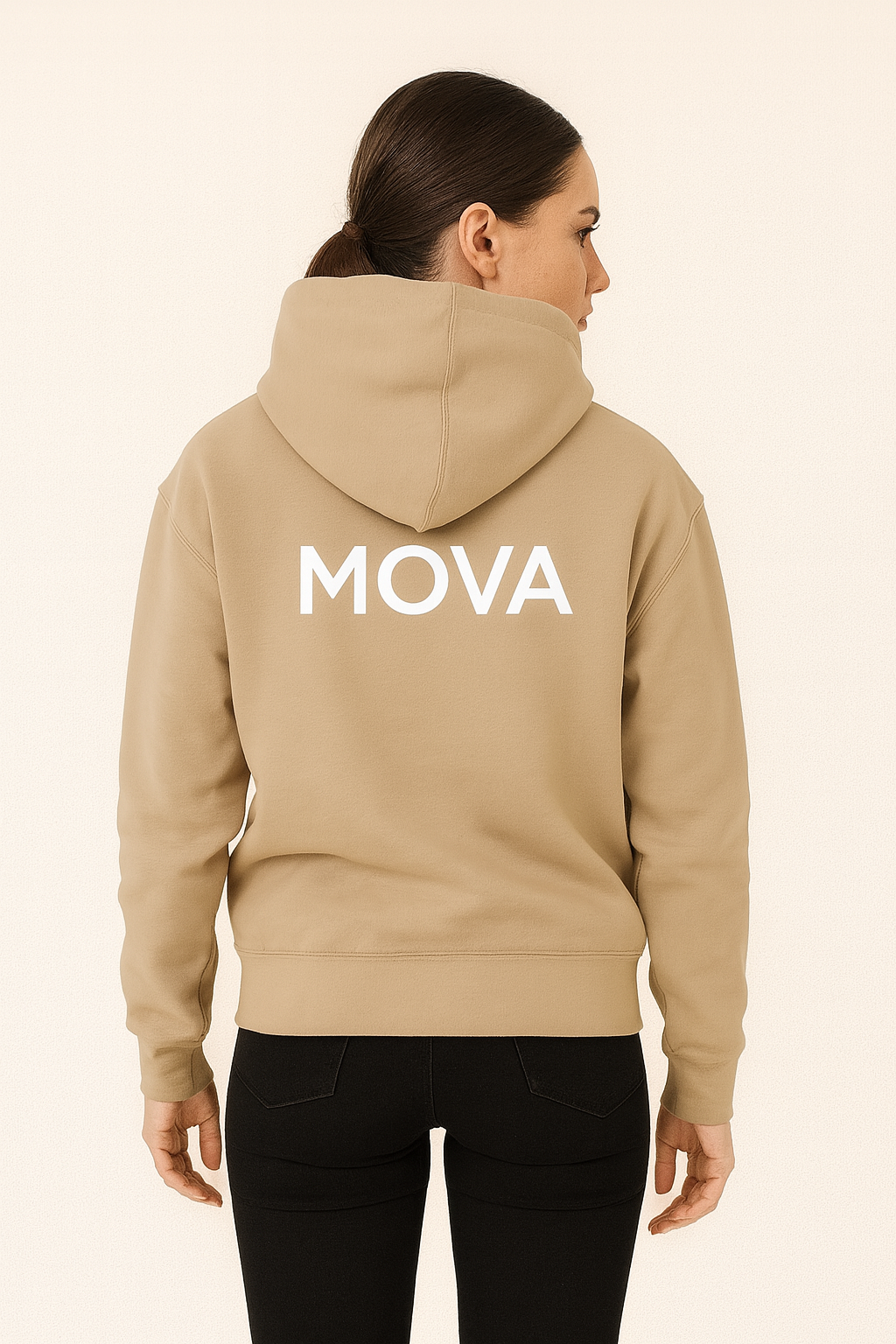 Womens Oversized MOVA Hoodie | Beige