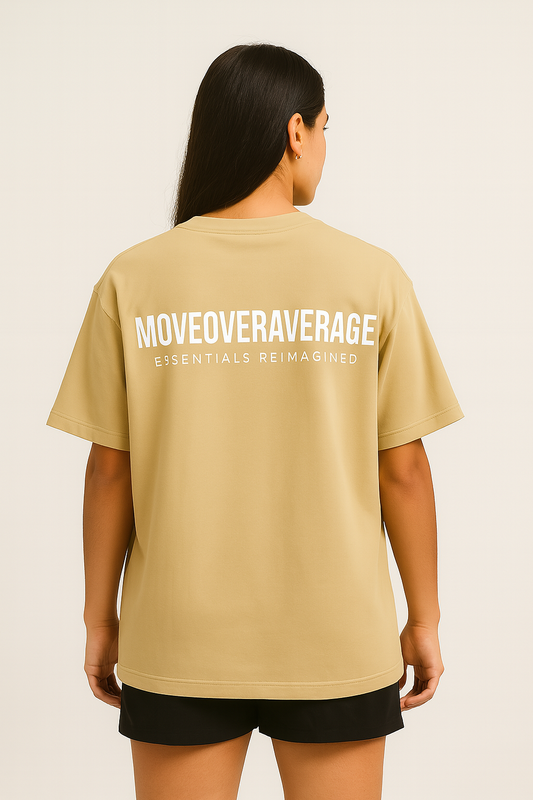 Womens Luxury Oversized Washed T Shirt | Beige