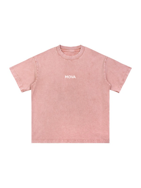 Oversized Snow Wash Foundation Tee | Light Pink 250GSM