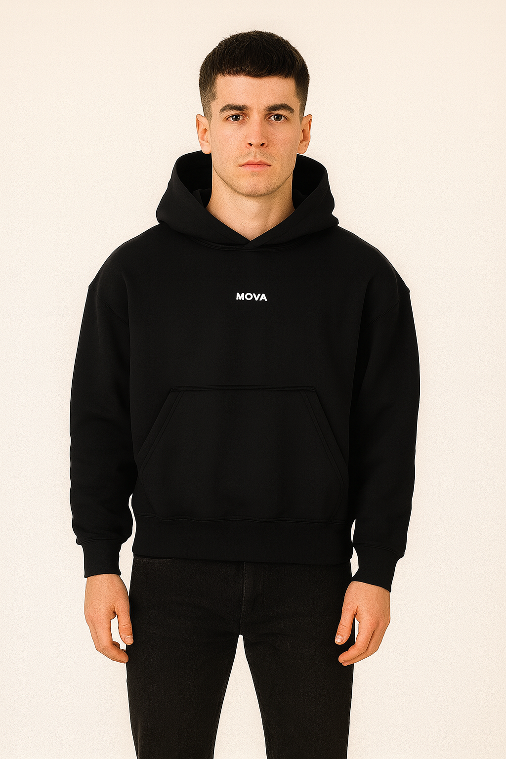 Mens Oversized Foundation Hoodie | Black