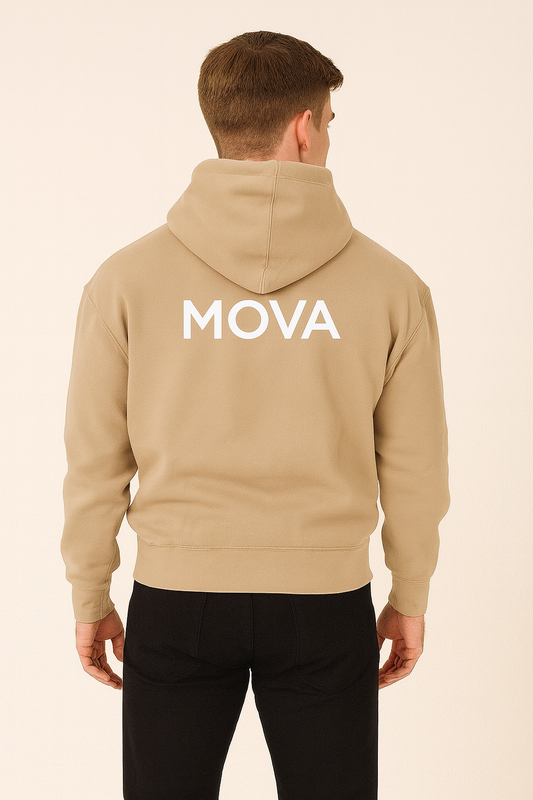 Mens Oversized MOVA Hoodie | Beige