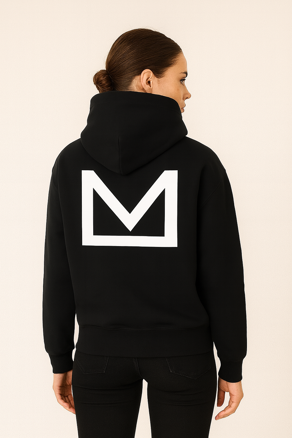 Womens Oversized Foundation Hoodie | Black