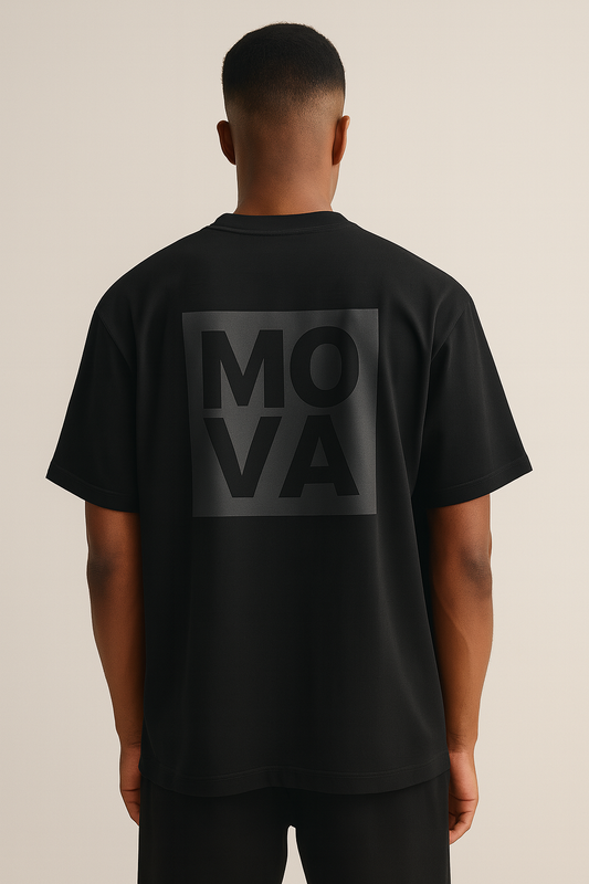 Mens Oversized Midnight Tee | Black 220GSM (Luxe)