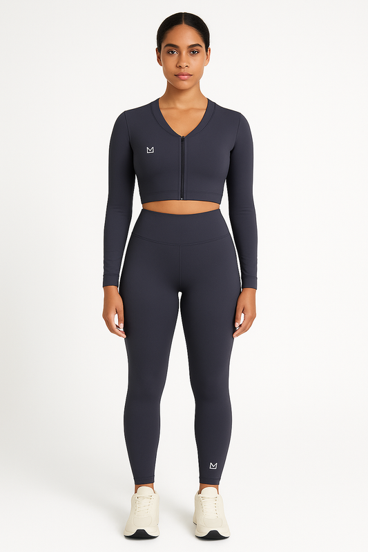 Womens Seamless Scrunch Bum Leggings | Grey