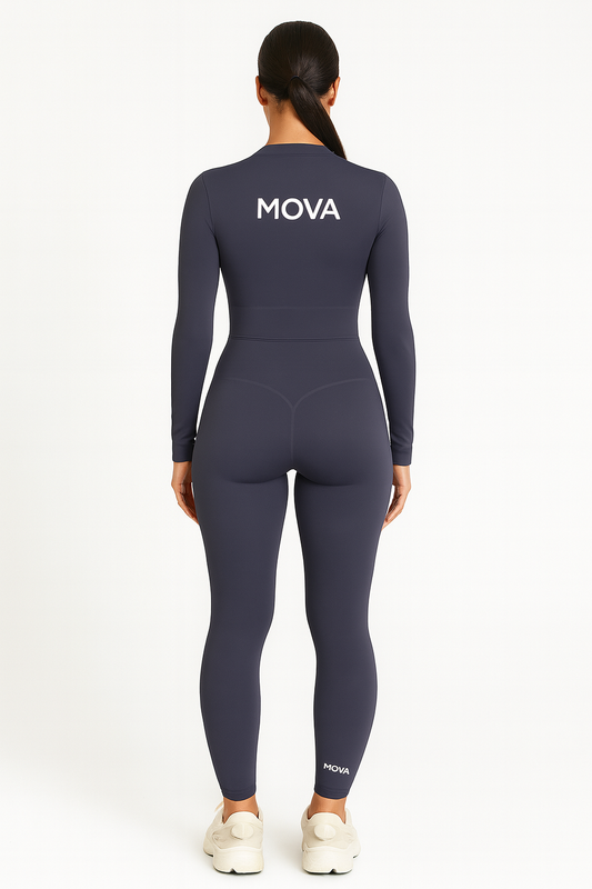 Womens Seamless Cropped Zip Jacket | Grey