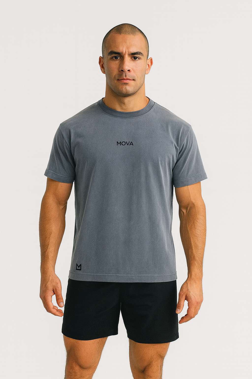 Mens Luxury Oversized Washed T Shirt | Grey
