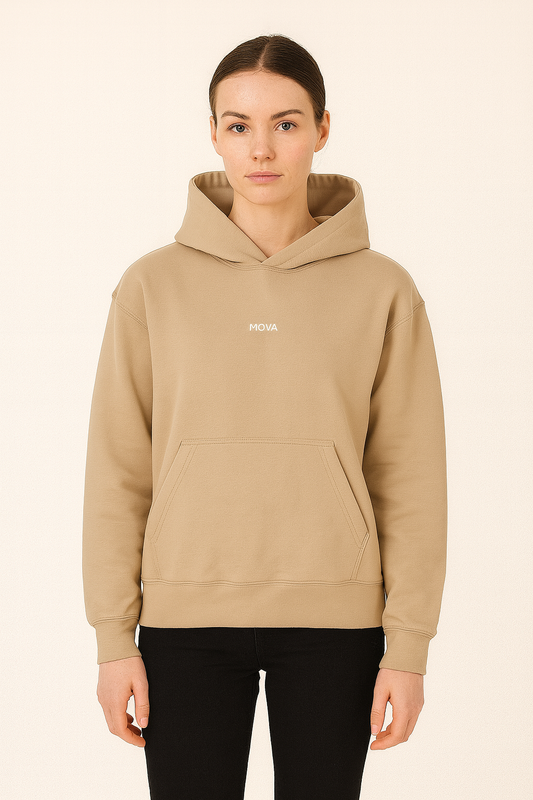 Womens Oversized MOVA Hoodie | Beige