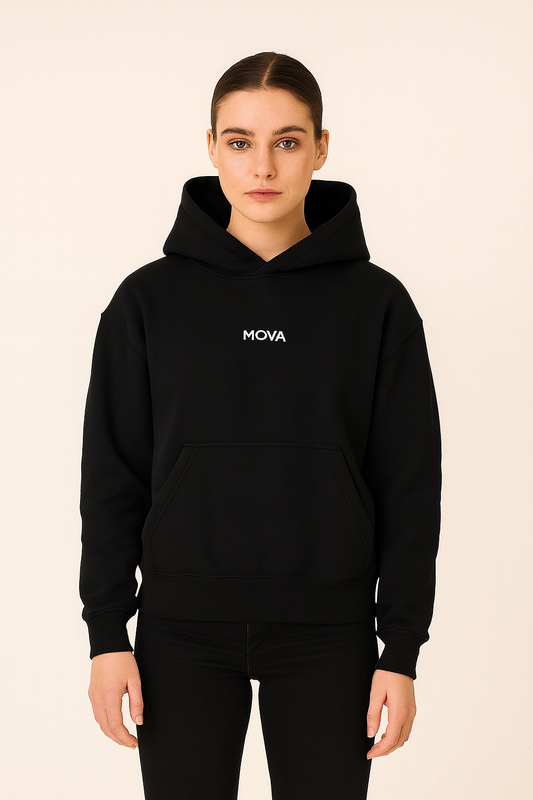 Womens Oversized Foundation Hoodie | Black