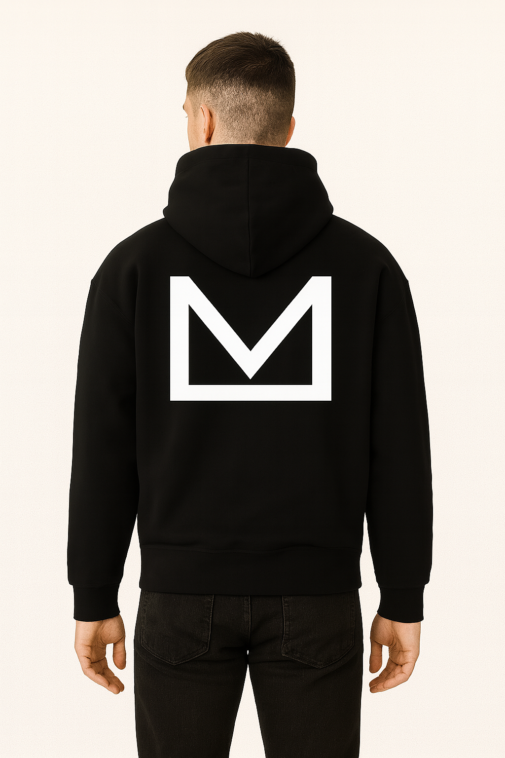 Mens Oversized Foundation Hoodie | Black