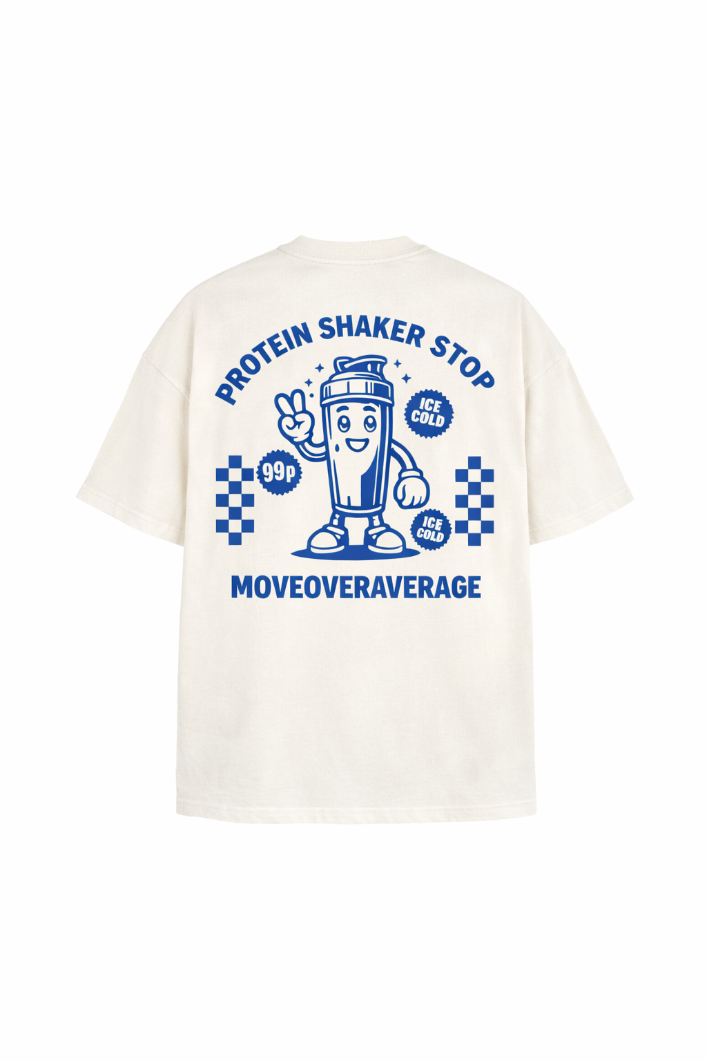 Oversized ‘Protein Shaker Stop’ Tee | Off White 180GSM