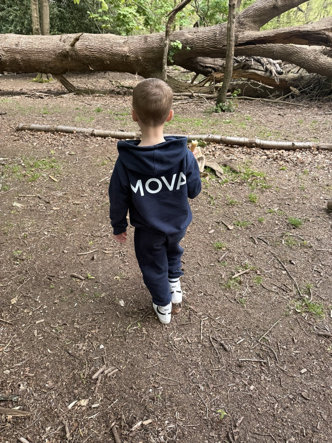 MiniMOVA child wearing MOVA outdoors