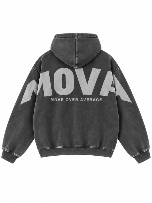 Snow Wash Oversized Hoodie | Large MOVA | Black