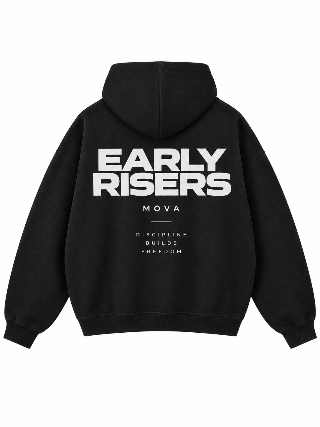 Oversized Boxy Fit Hoodie | EARLY RISERS | Black