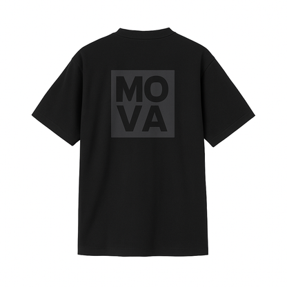 Oversized Midnight Tee | Black 180GSM