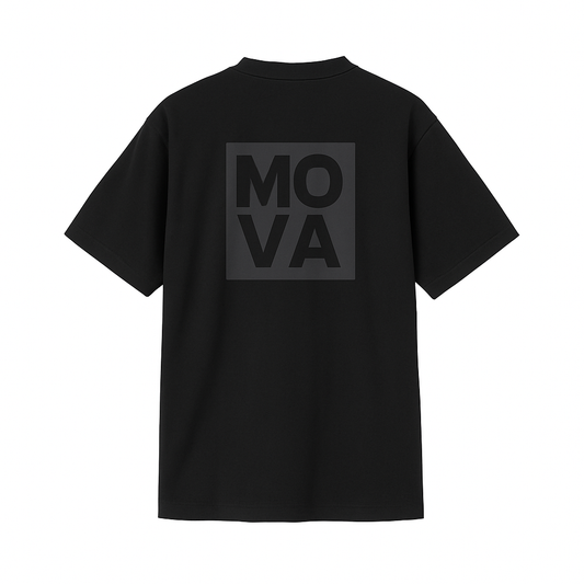 Oversized Midnight Tee | Black 180GSM