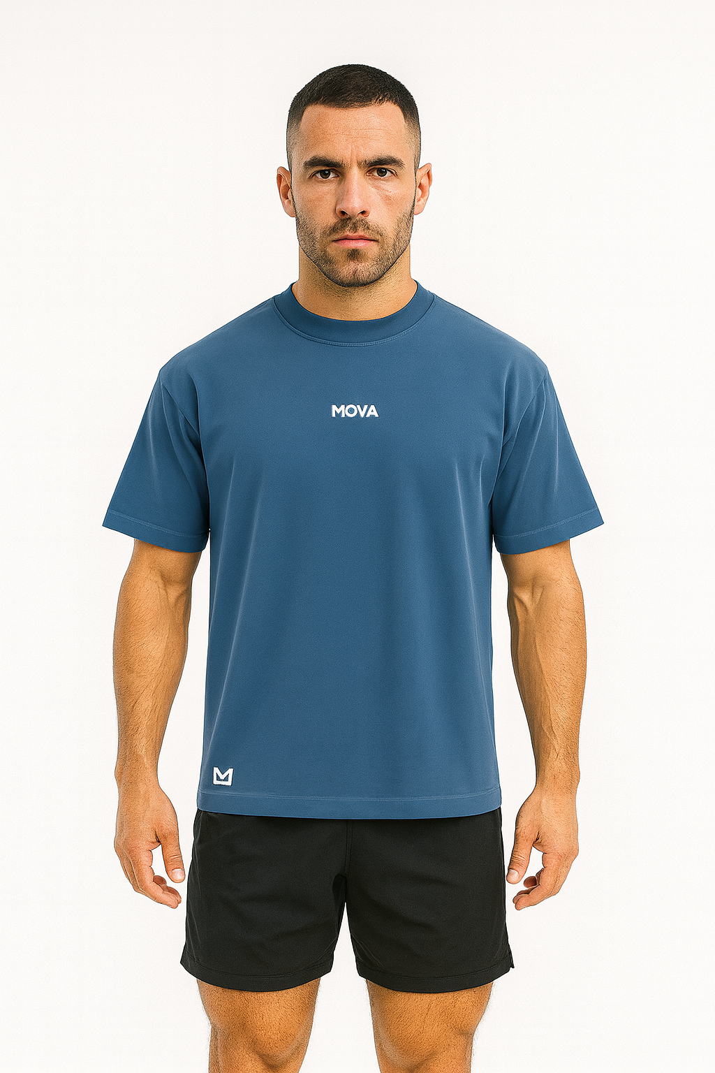 Mens Luxury Oversized Washed T Shirt | Washed Navy