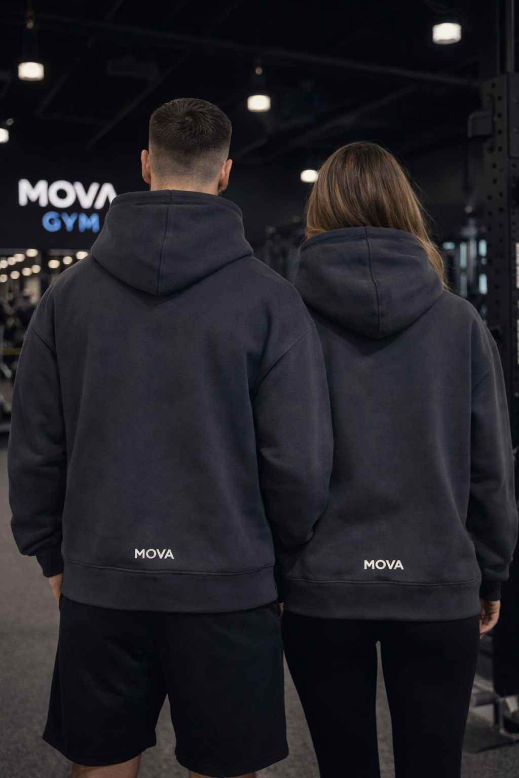 Oversized Minimal ID Hoodie | Charcoal