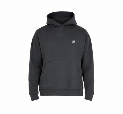 Oversized Minimal ID Hoodie | Charcoal