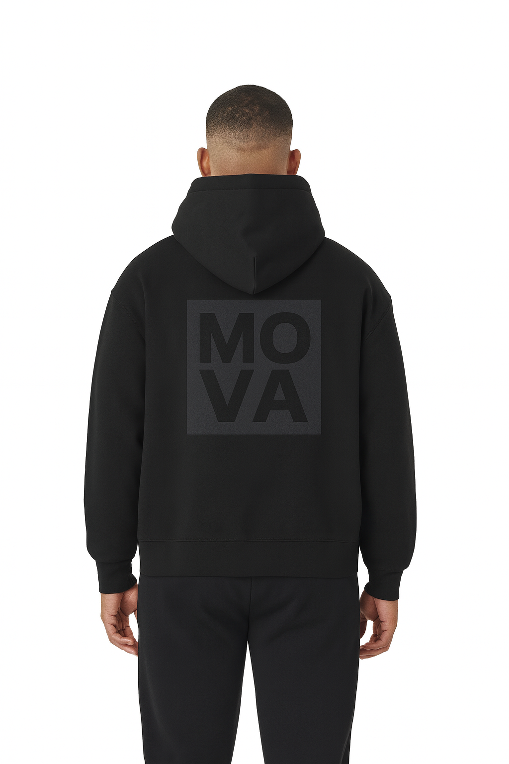 Mens Oversized Midnight Hoodie | Black