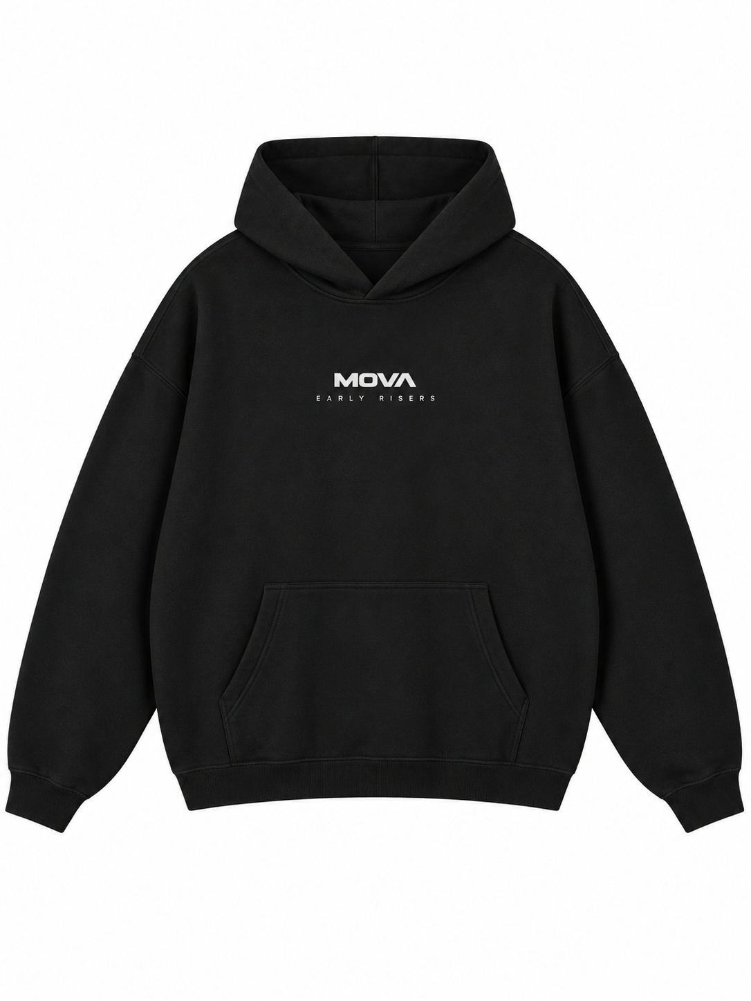 Oversized Boxy Fit Hoodie | EARLY RISERS | Black