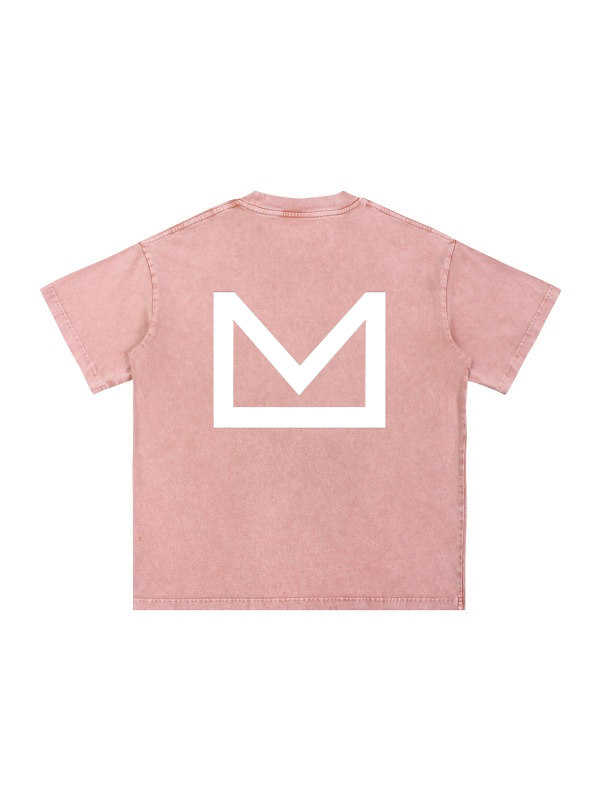 Oversized Snow Wash Foundation Tee | Light Pink 250GSM