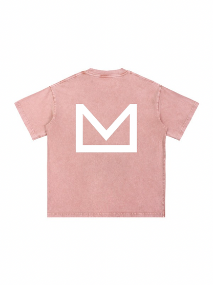 Oversized Snow Wash Foundation Tee | Light Pink 250GSM