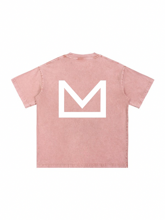 Oversized Snow Wash Foundation Tee | Light Pink 250GSM
