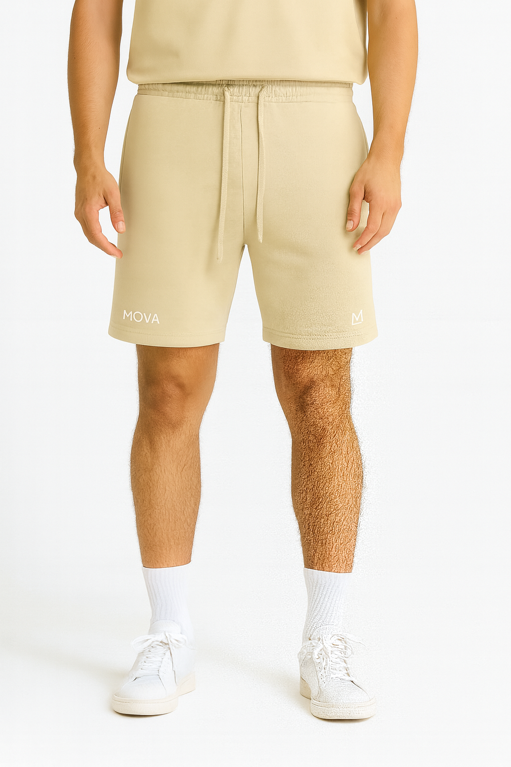 Luxury Oversized Washed Shorts | Beige