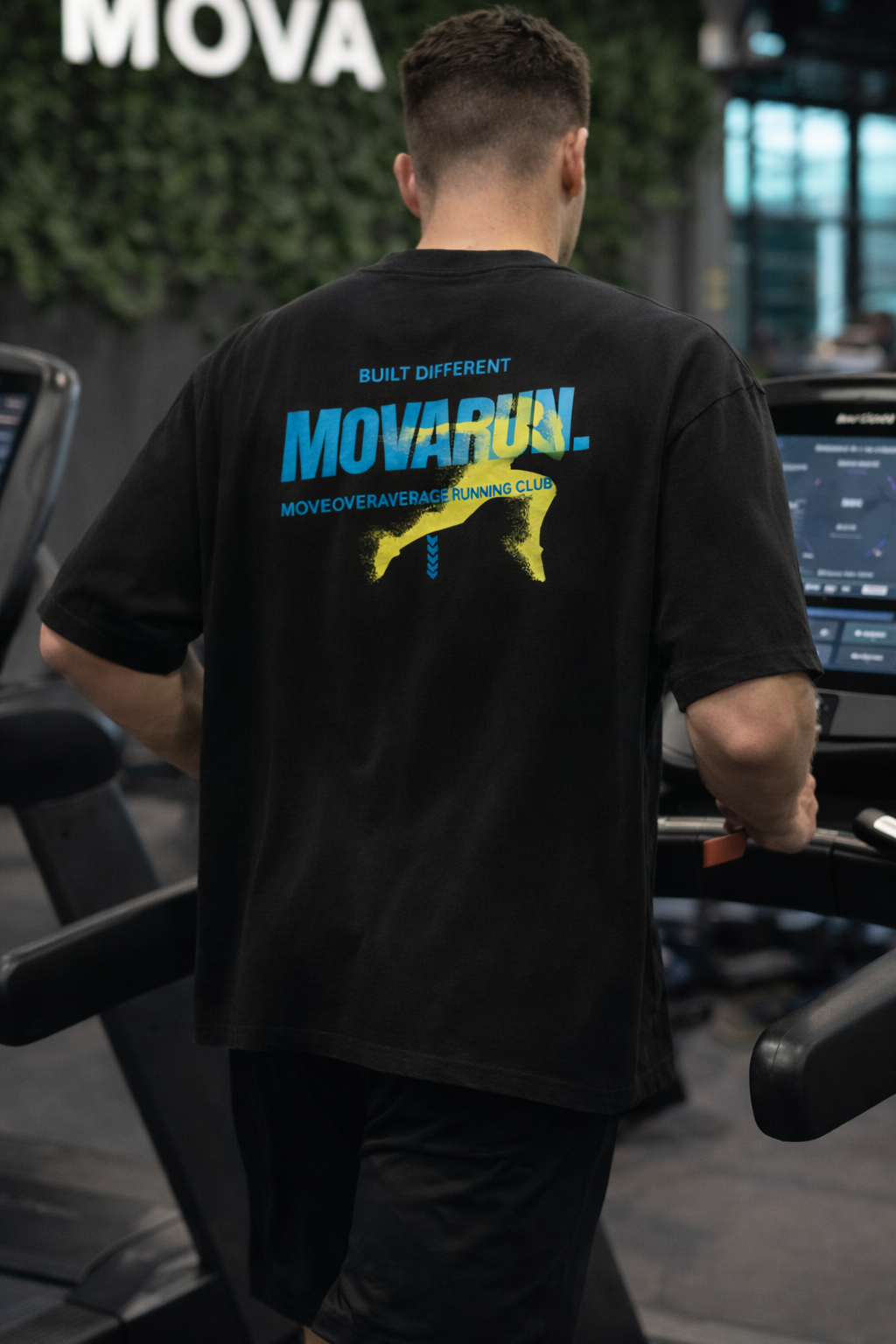 Oversized MOVARUN Tee | Black 180GSM