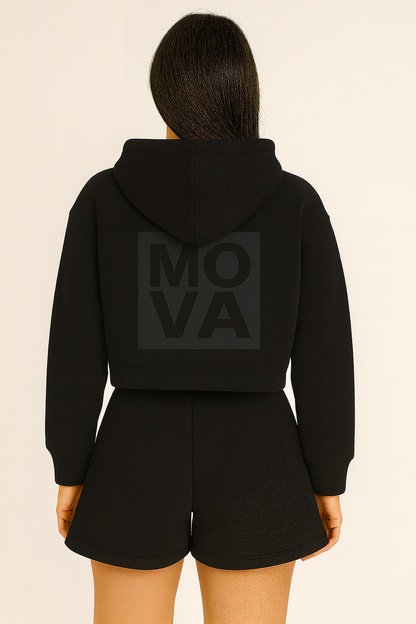 Womens Cropped Shorts | Black