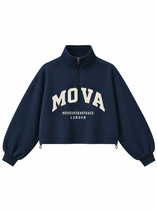 Women’s Mock-Neck Quarter-Zip Sweatshirt | Navy