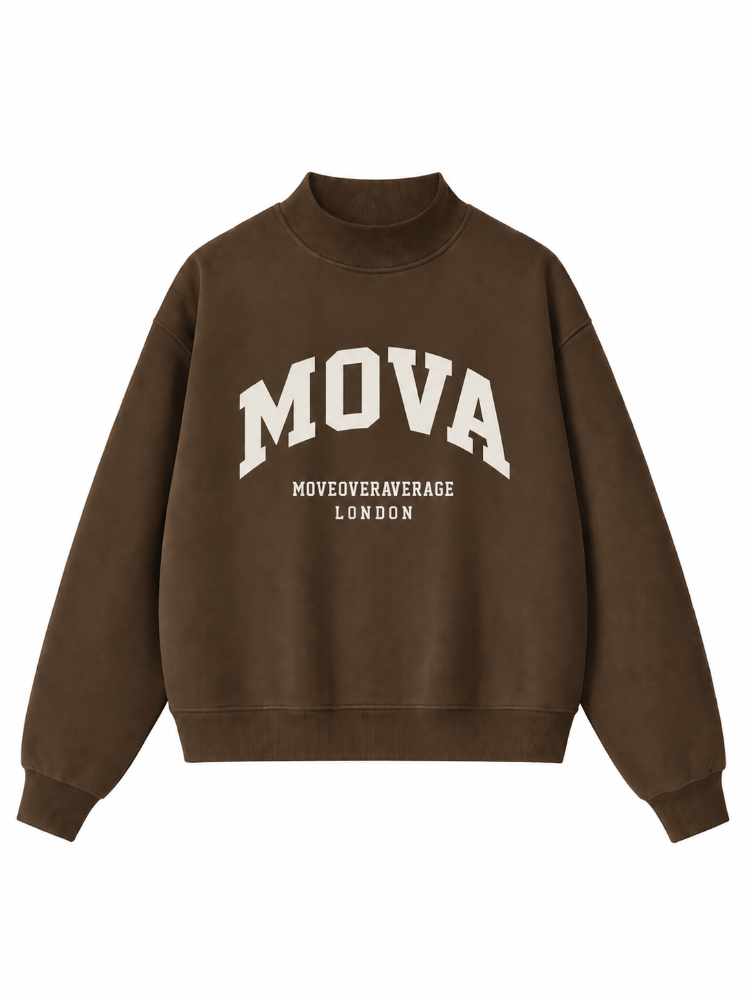 Women’s Essential Mock-Neck Crew Sweatshirt | Brown