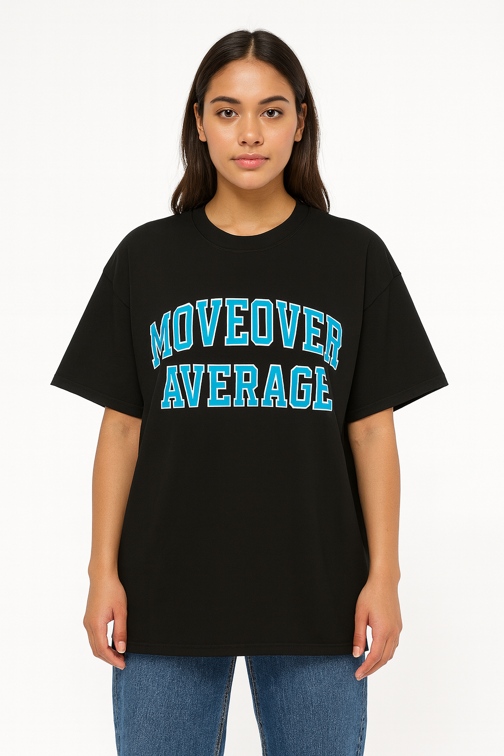 Womens Oversized GRAD Tee | Black & Blue
