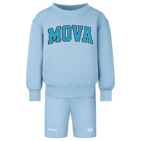 MiniMOVA - Oversized GRAD Sweatshirt & Short Set | Sky Blue