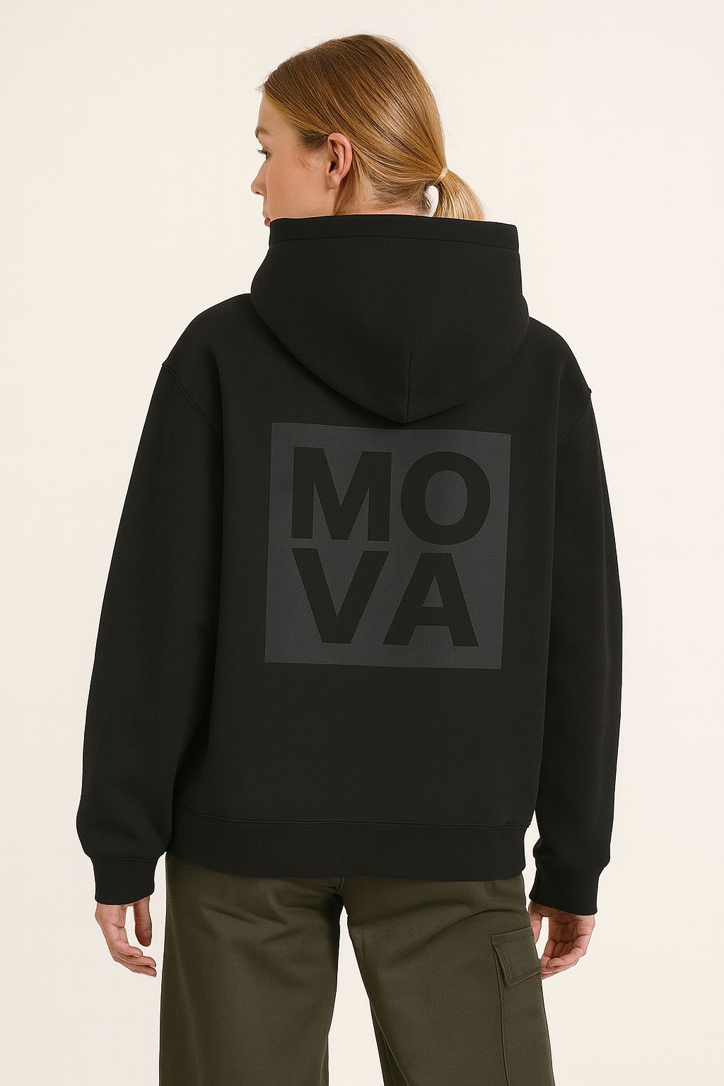 Womens Oversized Midnight Hoodie | Black
