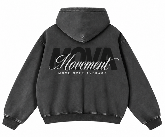 Snow Wash Oversized Hoodie  Movement | Black