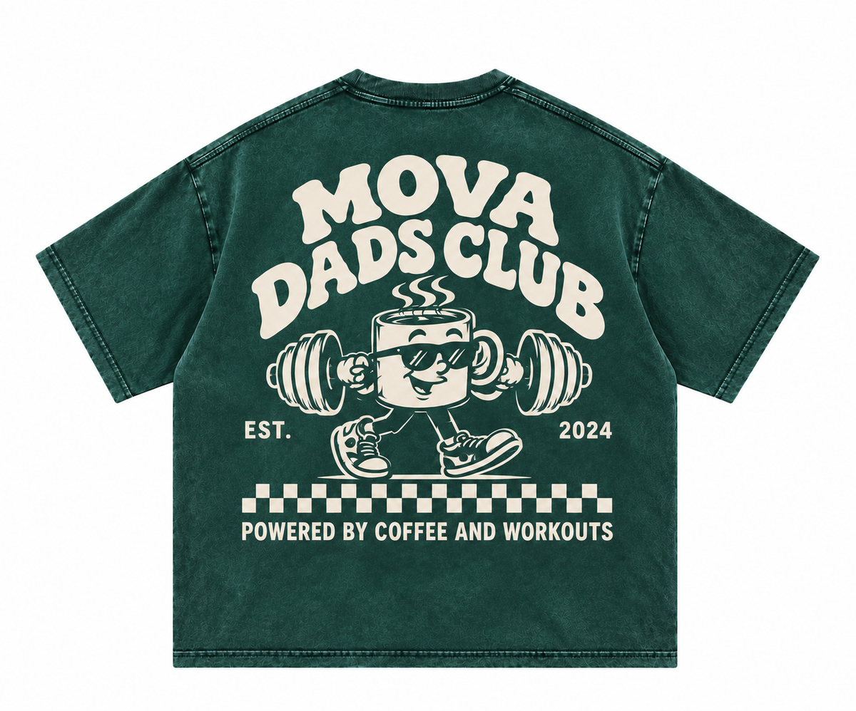 Snow Wash Oversized T-Shirt | MOVA Dads Club | 250GSM