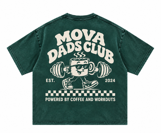 Snow Wash Oversized T-Shirt | MOVA Dads Club | 250GSM