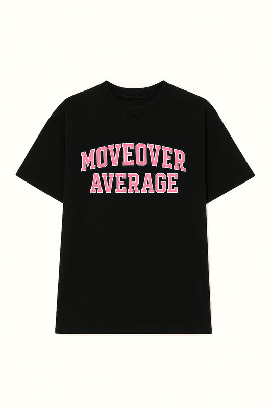 Womens Oversized GRAD Tee | Black & Pink