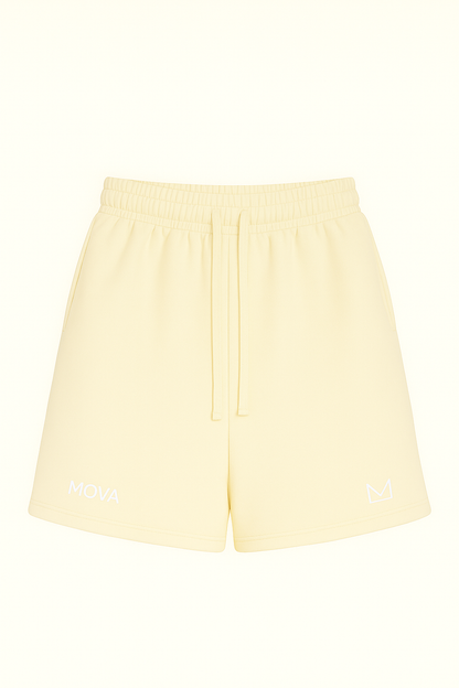 Womens Cropped Shorts | Cream