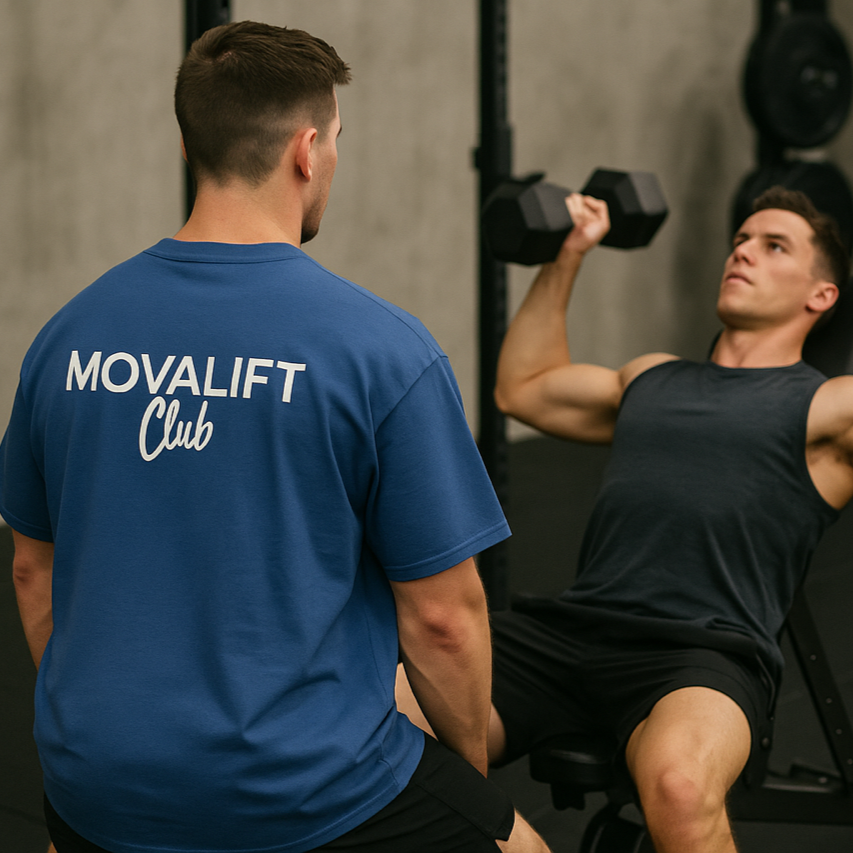 Mens Oversized MOVALift Club Tee | Blue