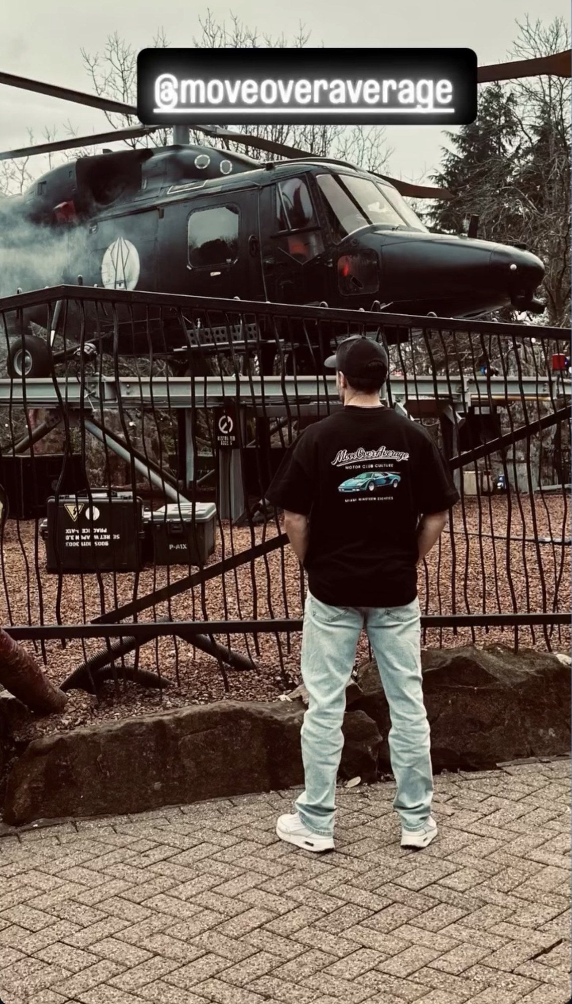 MOVA graphic T-shirt worn on an everyday outing