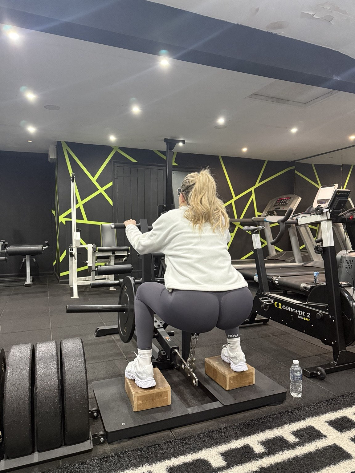 Women training in the gym